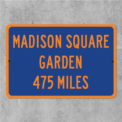 #ad Madison Square Garden Custom Distance Sign New York Knicks Basketball Fan Gift $19.99