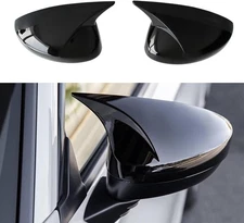 AUCERAMIC 2PCS Rearview Mirror Covers Caps 13.78 × 6.30 × 7.87 inch, Black 