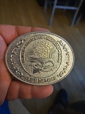 Vintage North American Hunting Club  Life Member  Belt Buckle.