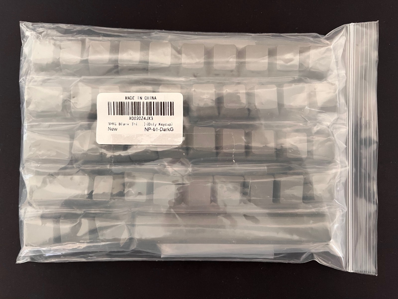 61 YMDK Blank Thick PBT OEM Keycaps - Gray (Mint Condition) 