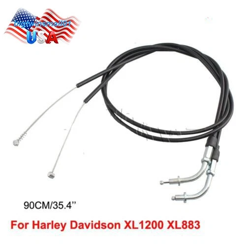 Throttle Cable Line Wire 90cm/35'' For Harley Davidson Sportster XL1200 XL883 - Image 2 of 4