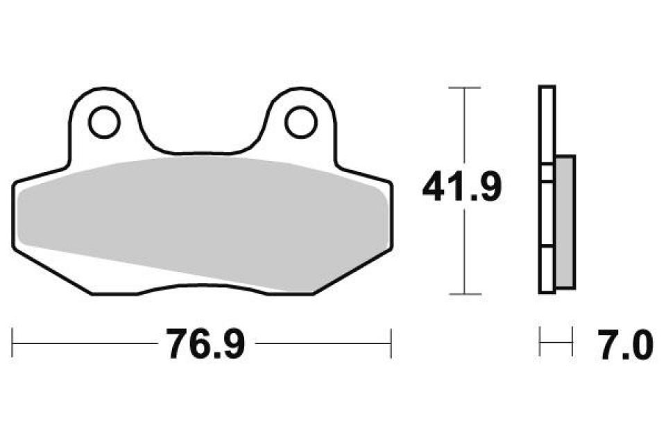 Plaquette de frein Perftec Hyosung 650 Gt Comet anti sifflement avant gauche 04 06 - 2