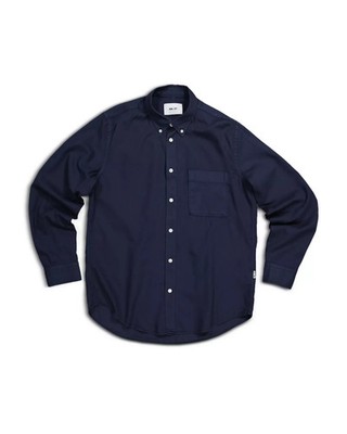 NN.07 Arne Bd 5655 Twill Regular Fit Button Down Shirt Mens XXL Navy Long Sleeve
