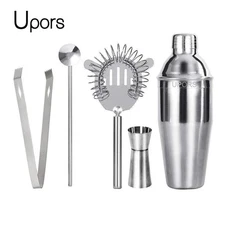 UPORS 550ML/750ML Cocktail Shaker Mixer Stainless Steel Wine Martini Boston Shak