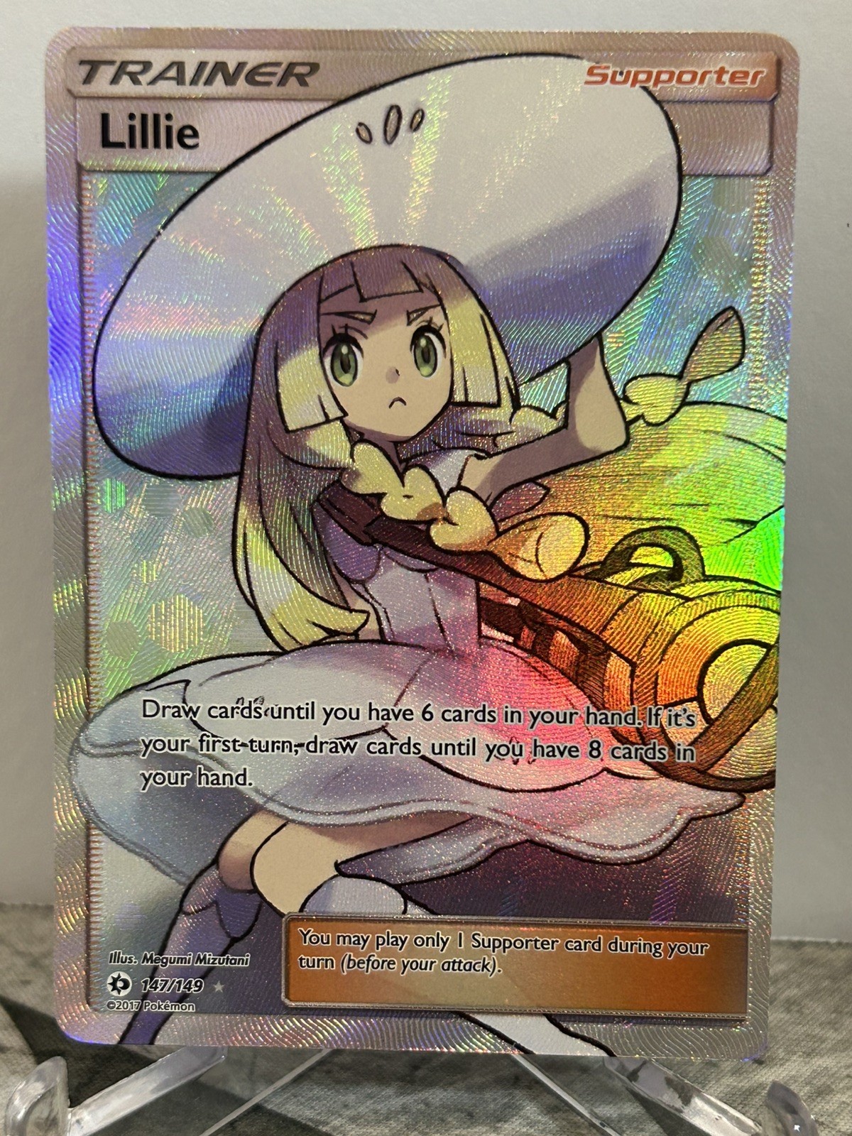 Lillie 147/149 Full Art Ultra Rare 2017 Pokemon Sun & Moon Base Set NM