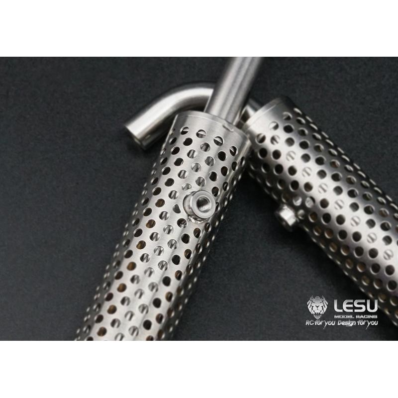 Cheminée D'échappement Métal LESU Pour Camion TAMIYA RC - Échelle 1/14