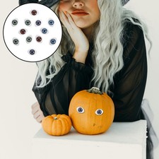 100 Pcs Acrylic Craft Eyes Realistic Fake Eyes for Clay Modelling and Dolls