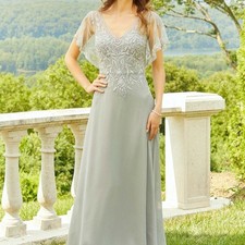 MGNY 72517 Silver Mother of Bride/Groom Size 14