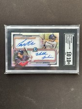 2024 Bowman Chrome Dual Autographs Walker Jenkins Max Clark Auto /25 SGC 10 10