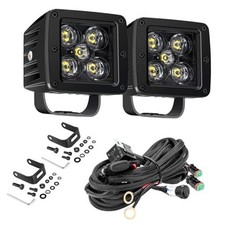 LED Cube with DT Wiring 3 Inch 100W LED Pods with DT Wiring Harness Kit