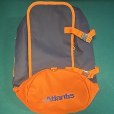 Atlantis pomarańczowa granatowa nylonowa torba gimnastyczna zamek błyskawiczny zamknięcie 2 kieszenie