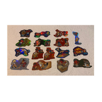 Vintage 2002 ODM Vending Machine Prism Stickers Lot Complete Set of 15 + 1 Spare