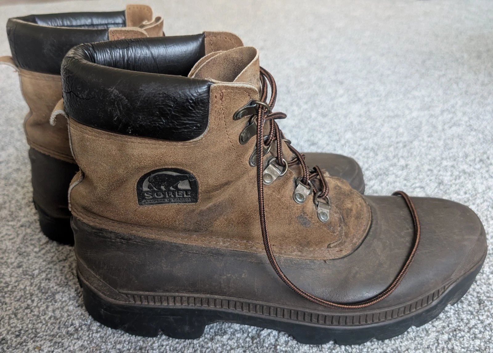 Sorel Caribou Winter Boots Mens Size 13 Waterproof Insulated Snow Boots Brown