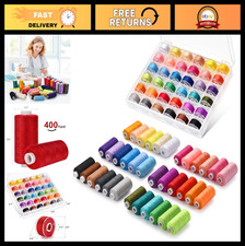 72pcs Sewing Thread Kit - 36 Colors, 400 Yards Spools, Prewound Bobbins, Sewing