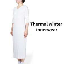 Winter Heat Inner for Kimono Warm Stretch Undershirt Seven Sleeve Fleece Feel