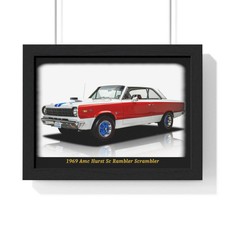 Legendary 1969 Amc Hurst Sc Rambler Scrambler Classic Muscle Car Poster -
