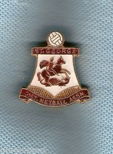 #D184.  ST GEORGE DISTRICT NETBALL ASSOCIATION  LAPEL  BADGE