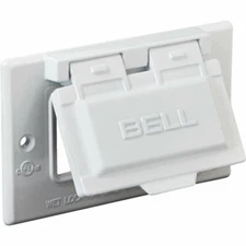 Bell WHITE Horizontal Mount Weatherproof Outdoor Box Cover - 535982