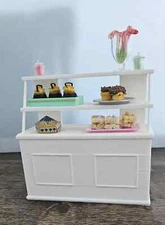 White Bakery Display Case - Kowalski Bakery 1:6 Scale Bake Shop Miniature