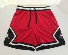 Jordan Nike Diamond Men’s Dri-FIT Basketball Shorts DX1487 687 Black Red Size XL