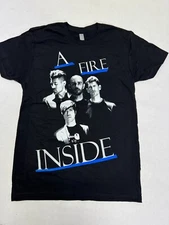 AFI , A FIRE INSIDE FACE TEE BLACK T-SHIRT OFFICIAL MEN SIZE  AFI BAND NEW!!
