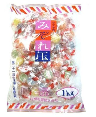 Matsuya, Mizoredama, Hard Candy, 6 kinds Flavor, Soda & Fruits, 1kg, Japan