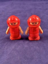 Lil Playmates Space Station Red Astronaut 1984 Figure Lot Of 2 Damage On 1