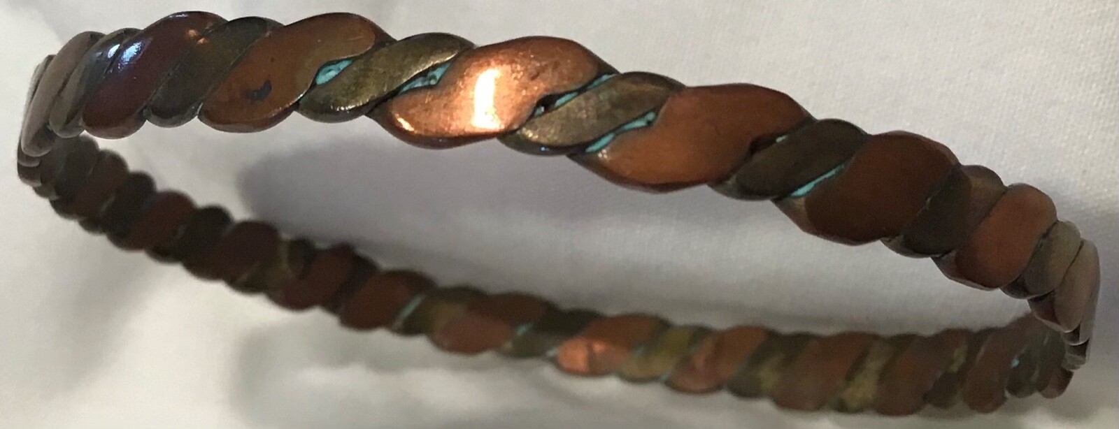 Vintage Woman’s Solid Brass Solid Copper Bracelet… - image 2