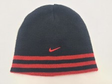 Youth Nike Beanie Winter Knit Hat Stocking Cap Baseball Child Boy Girl Black Red