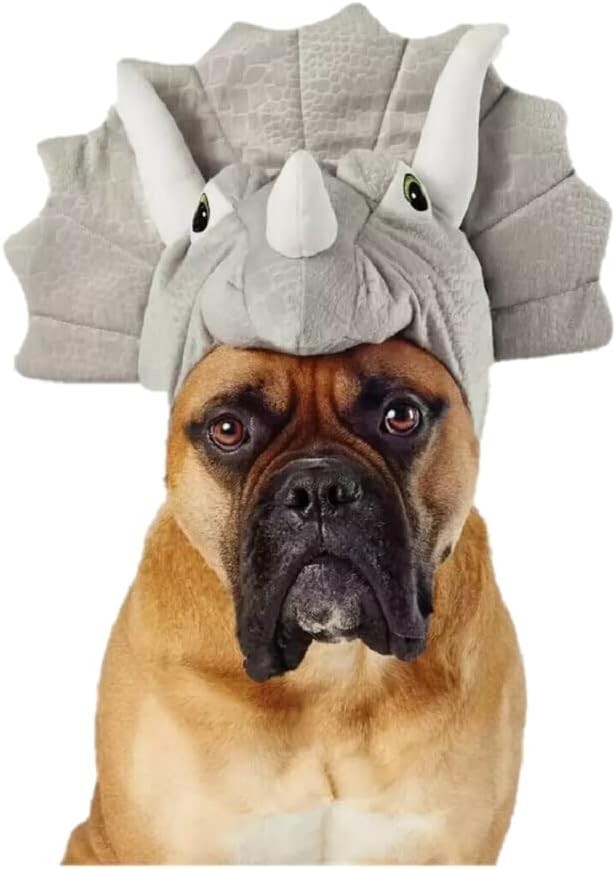 Hyde & Eek! Triceratops M/L Halloween Costume Pet Headpiece 