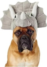 Hyde  Eek Triceratops M/L Halloween Costume Pet Headpiece