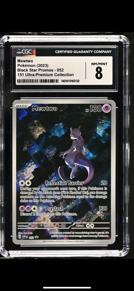 CGC 8 NM/MINT MEWTWO POKEMON 2023 Black Star Promos 052 151 Ultra