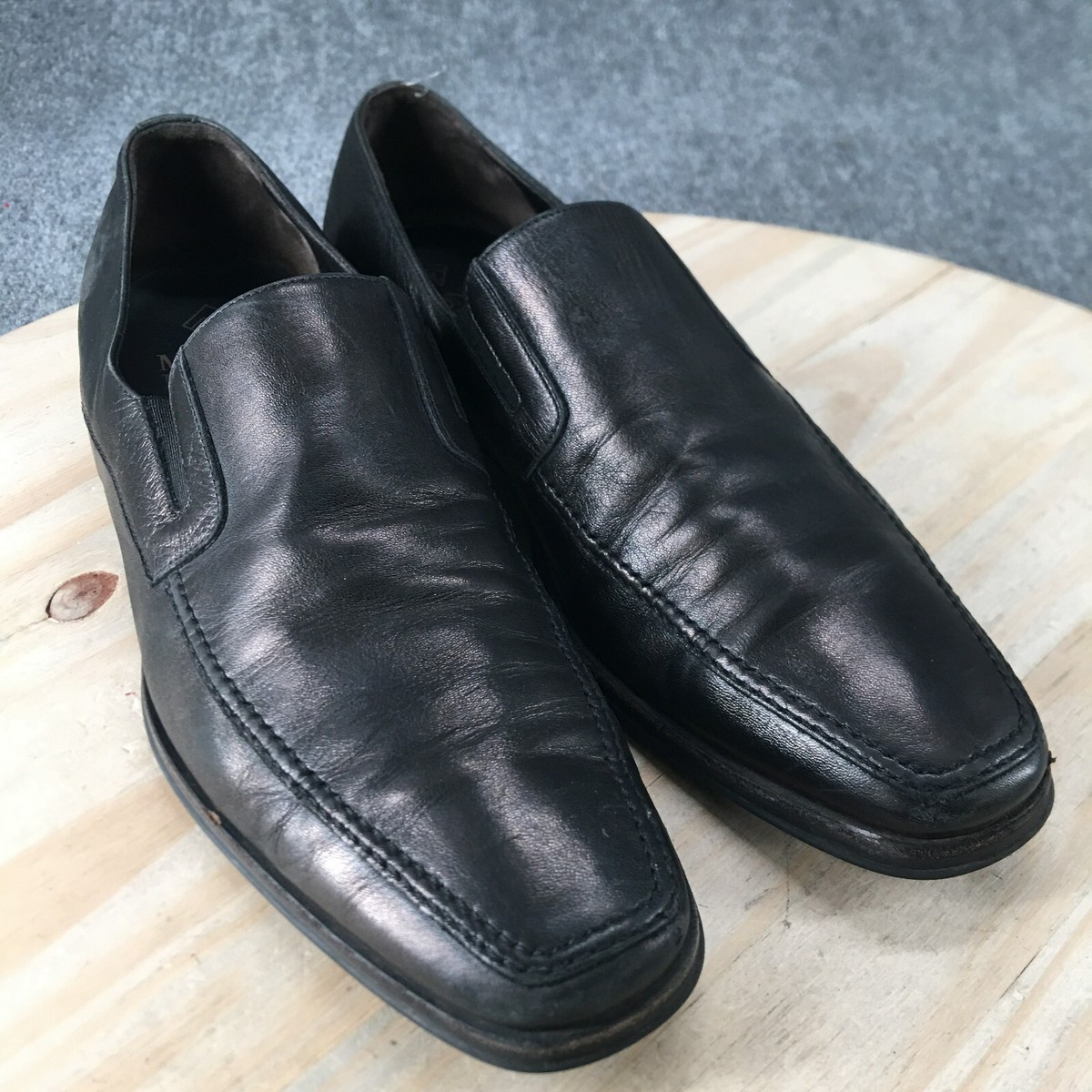 Monte Rosso Lucca Slip On Dress Shoes Napa Leather Black Size 9 1/2 Monte Rosso Men main image 3