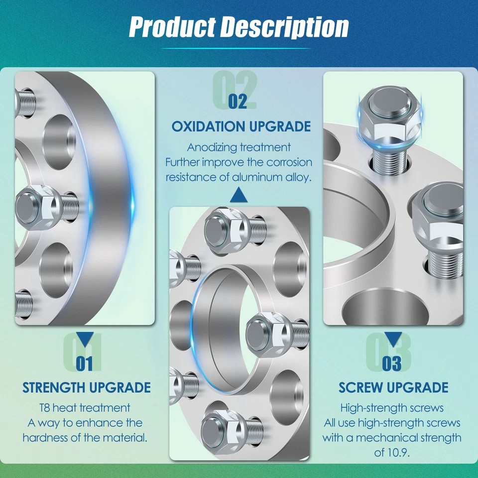4PC 1.25" Hubcentric Wheel Spacers 5x4.5 5x114.3 for Dodge Charger Chrysler 300 Foto 3 de 4