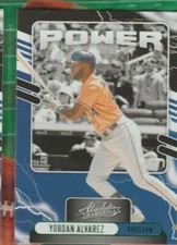 Yordan Alvarez 2021 Absolute POWER GREEN parallel po-14 Houston Astrons MLB Card