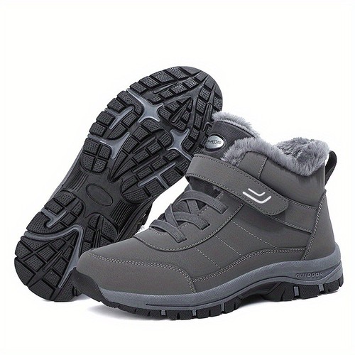 1 Pair New Winter Plush Winter Shoes For Boys, Outdoor Hiking Boots