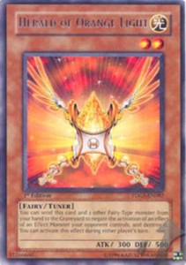 Herald of Orange Light - TDGS-EN082 - Rare - Unlimited Edition x3 - Lightly Play