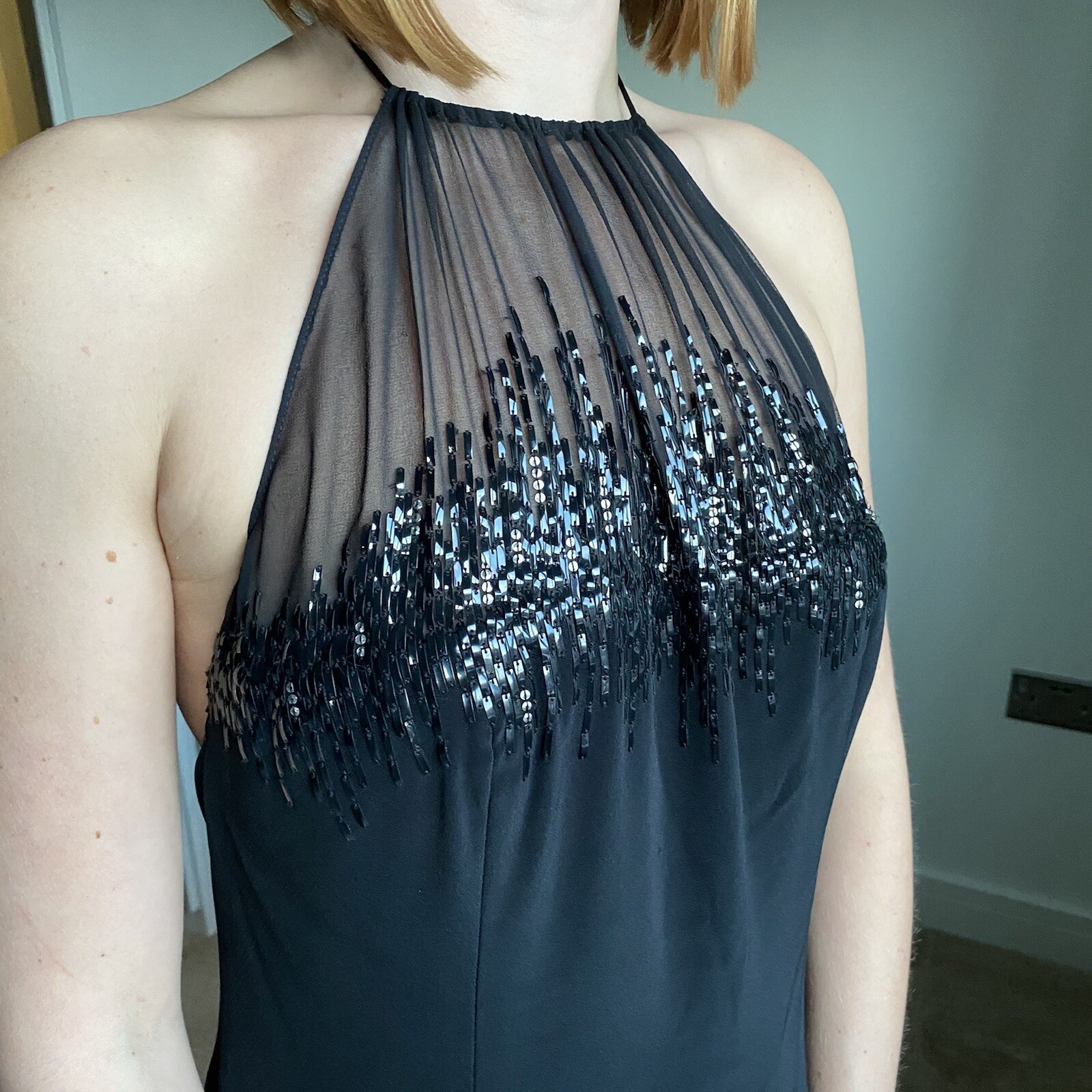 Black Long evening dress size 12 used eBay