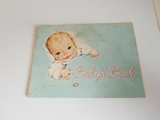Vintage 1949 Spiral Bound Blue Baby Book Record of Baby's First Year