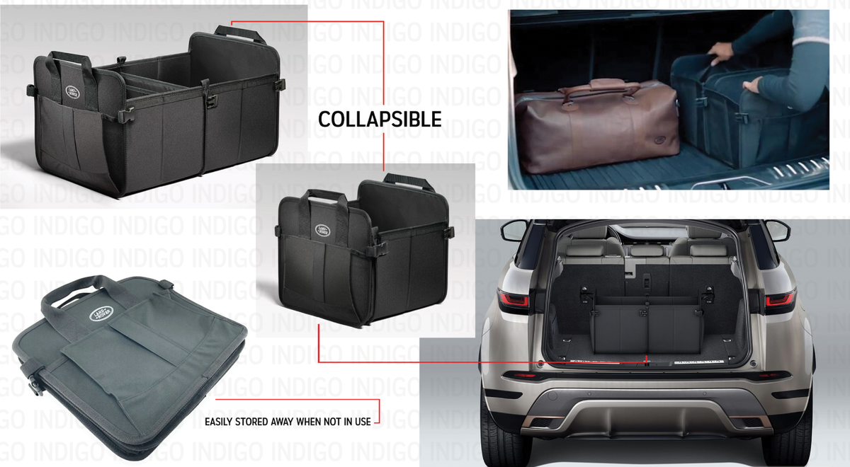 Organizador De Maletero Para Land Rover Discovery 5 L462 (2017-2024) | Insertos De Tela Negra | Fácil Instalación