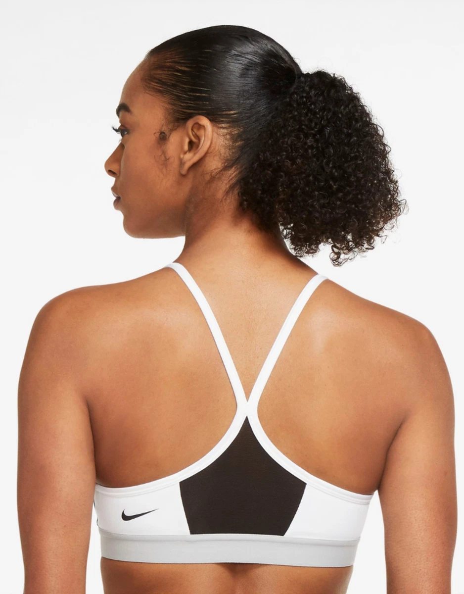 Nike Dri-Fit Indy Logo Sports Bra Multiple Sizes DD1203-010 Black White