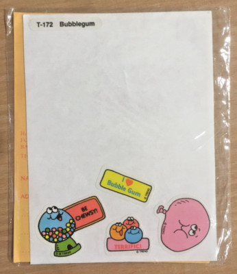 1980er Jahre seltene Vintage UK stinkende Aufkleber Pack - Trend Enterprises T-172 Bubblegum