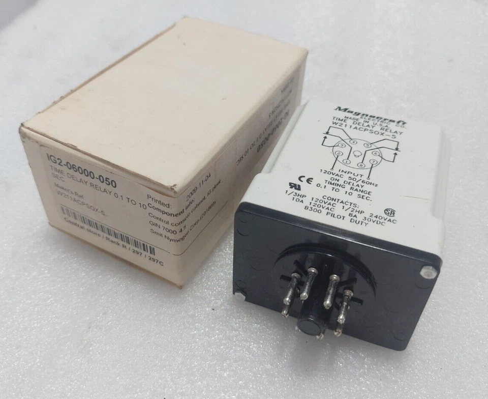 Magnecraft W211ACPSOX-5 Time Delay Relay In.120VAC 50/60Hz On Delay Timing Range - Image 3 of 4