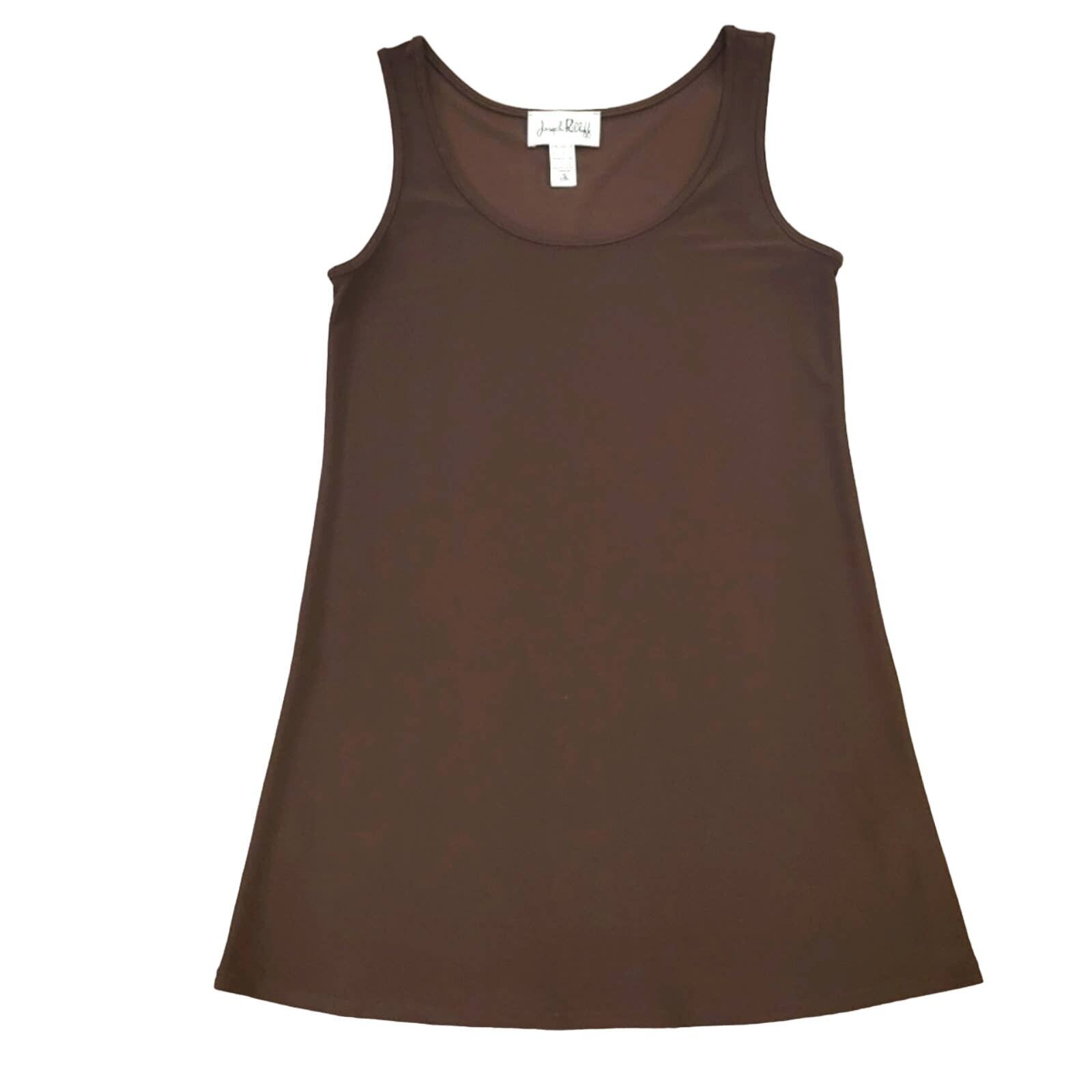 Joseph Ribkoff Tank Top Women's Size 6 Sleeveless Jersey Knit Scoop Neck Brown