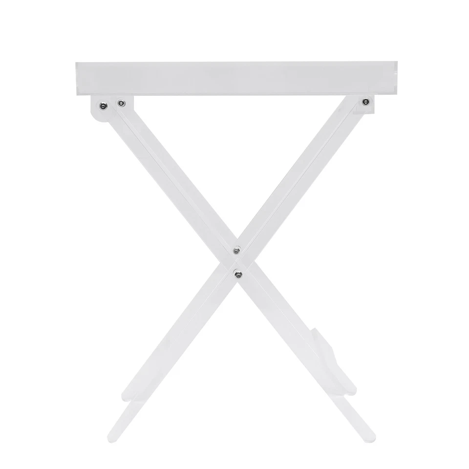 Foldable Table Acrylic Transparent Table Sofa Snack Coffee Laptop End Side Table - Image 4 of 4