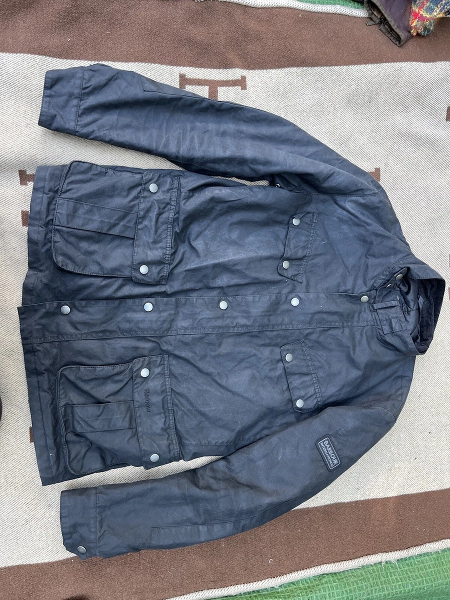 Barbour international duke shop wax padded jacket