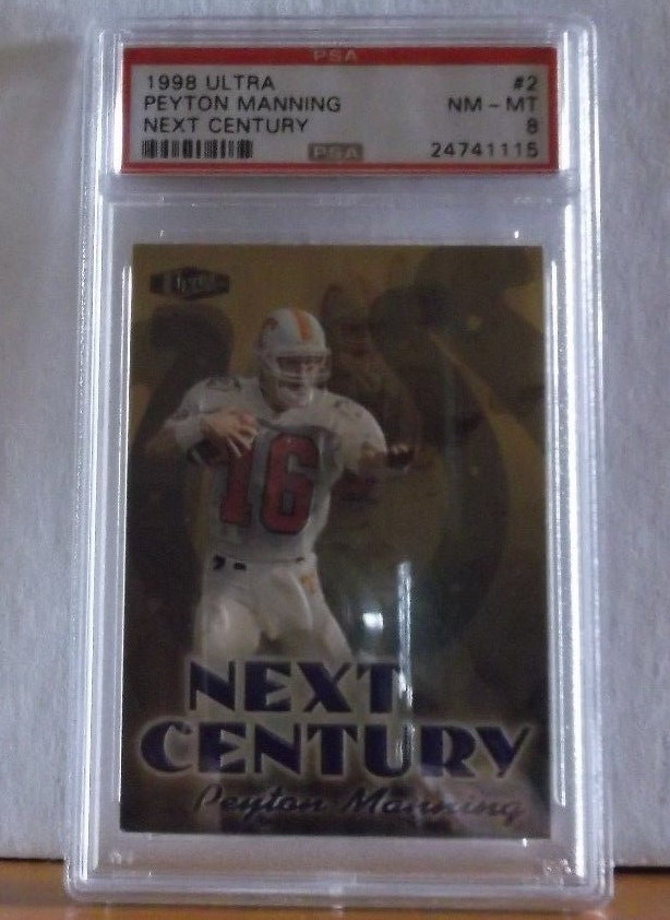 1998 Ultra #2 - PEYTON MANNING - NEXT CENTURY - PSA 8 NM - MT