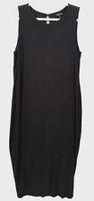 Torrid Women's Black Body-Con Midi Dress Size 1 (14/16) Fully Lined Pre-Owned