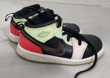 Jordan 1 Mid Glow-In-The-Dark TD AV5172-076 Size 9C Toddler