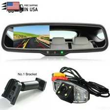 4.3'' Mirror Monitor No1 Bracket Rear VIew Backup Camera Night VIsion For Honda